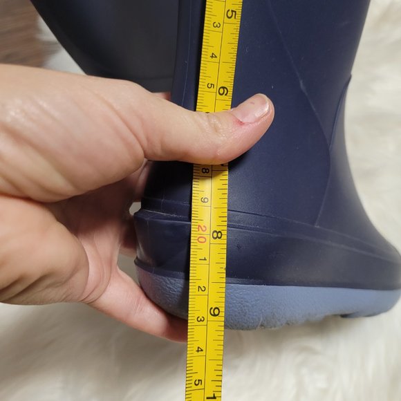 Cat & Jack Kids Rain Boots Navy Blue Rubber Pull On Waterproof Unisex 1 - Picture 6 of 8